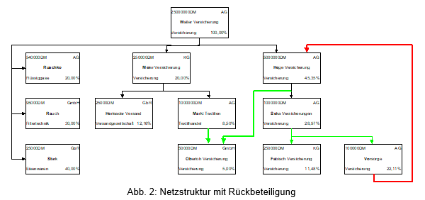 Abb. 2: Netzstruktur mit Rückbeteiligung